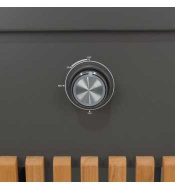 Stufa Caminetto a Gas da Esterno in Alluminio e Teak - Tallinn Stufa Caminetto a Gas da Esterno in Alluminio e Teak - Tallinn