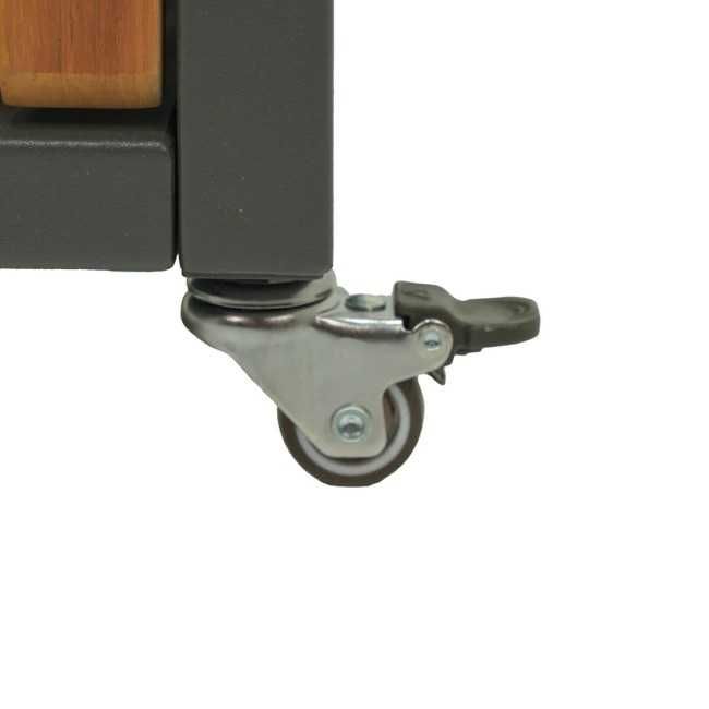 Stufa Caminetto a Gas da Esterno in Alluminio e Teak - Tallinn