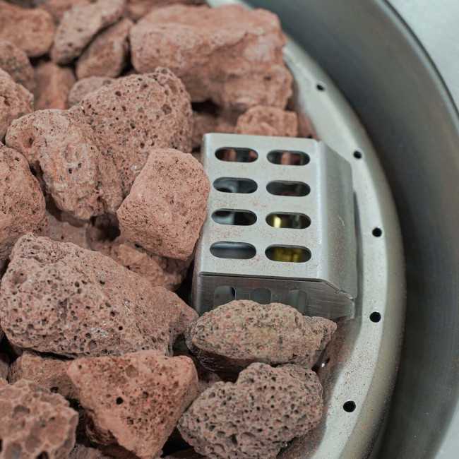 Stufa Caminetto a Gas da Esterno in Alluminio e Teak - Tallinn