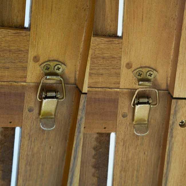 Set Tavolo Allungabile e Sedie Pieghevoli in Legno di Acacia, 6 Persone - Greenwich