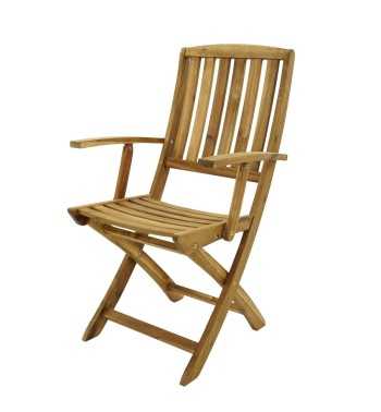 Set Tavolo Allungabile e Sedie Pieghevoli in Legno di Acacia, 6 Persone - Greenwich