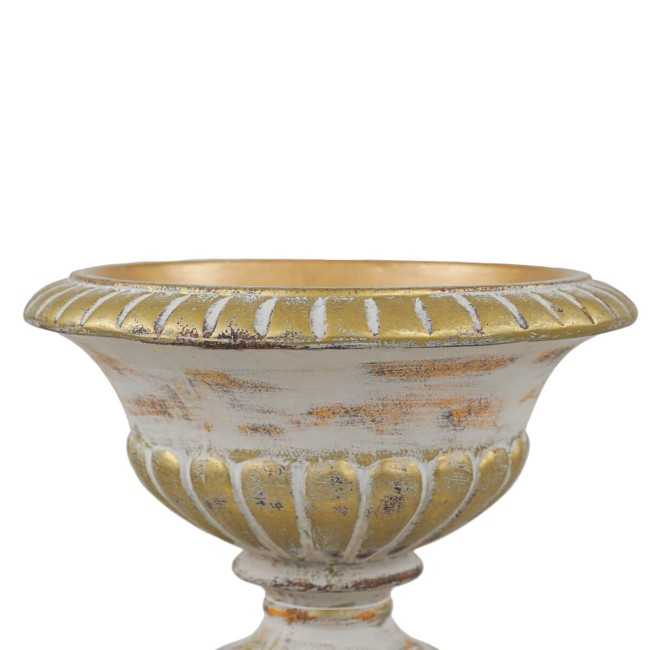 Vaso in Vetroresina da Giardino o Allestimenti Effetto Pietra Anticato H.39 cm