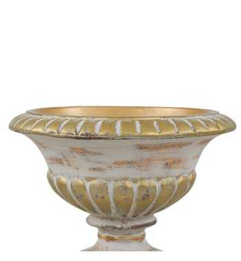 Vaso in Vetroresina da Giardino o Allestimenti Effetto Pietra Anticato H.39 cm