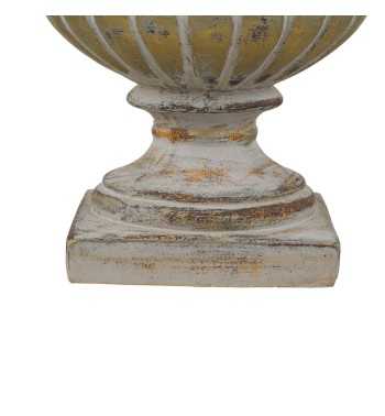 Vaso in Vetroresina da Giardino o Allestimenti Effetto Pietra Anticato H.39 cm