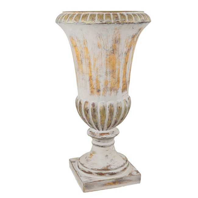 Vaso in Vetroresina da Giardino o Allestimenti Effetto Pietra Anticato H.92 cm