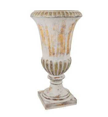 Vaso in Vetroresina da Giardino o Allestimenti Effetto Pietra Anticato H.92 cm