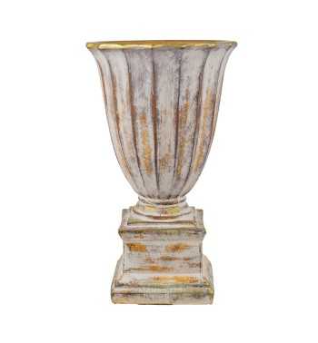 Vaso in Vetroresina da Giardino o Allestimenti Effetto Pietra Anticato H.61 cm