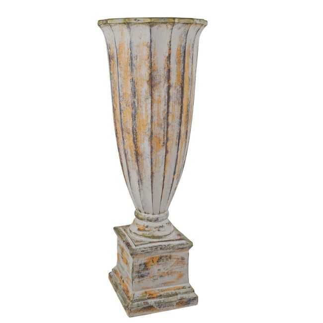 Vaso in Vetroresina da Giardino o Allestimenti Effetto Pietra Anticato H.122 cm