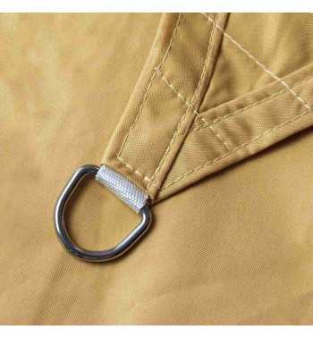 Vela Triangolare in Poliestere, Parasole Completo di Anelli 5 mt Vela Triangolare in Poliestere, Parasole Completo di Anelli 5 mt