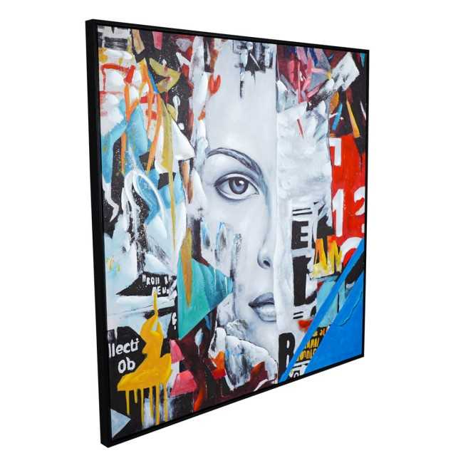 Identità Nascosta - Dipinto a Mano su Tela 100x100 cm