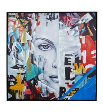 Identità Nascosta - Dipinto a Mano su Tela 100x100 cm