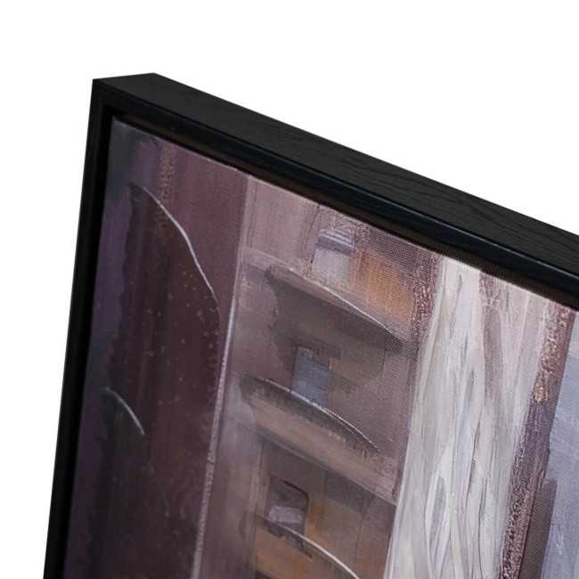 Scena Urbana a New York - Quadro Dipinto a Mano su Tela 100x100 cm