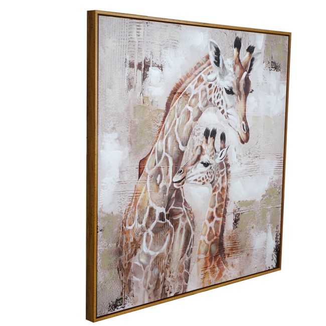 Quadro su Tela con Giraffe 80x80 cm