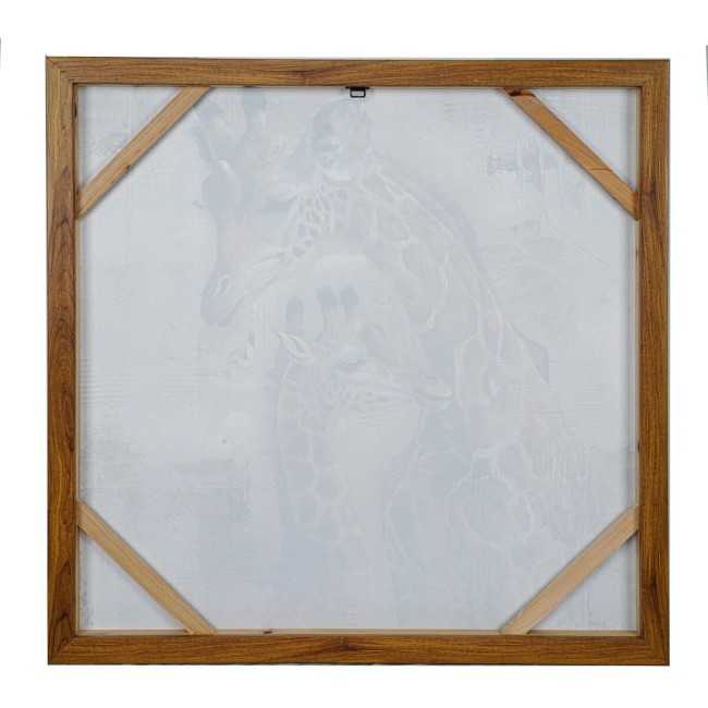 Quadro su Tela con Giraffe 80x80 cm