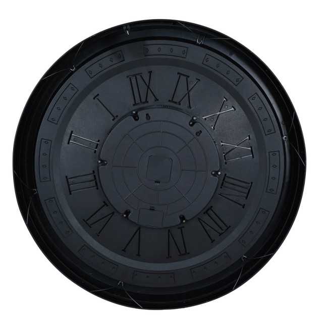 Orologio da Parete Nero e Oro con Ingranaggi D.80 cm