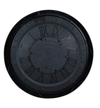 Orologio da Parete Nero e Oro con Ingranaggi D.80 cm