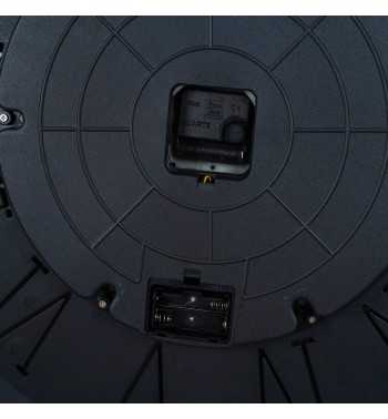 Orologio da Parete Nero e Oro con Ingranaggi D.80 cm