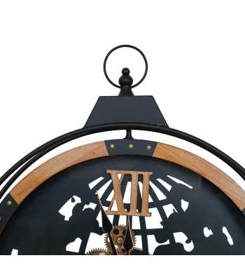 Orologio da Parete Mappamondo Nero e Bronzo D.66 cm