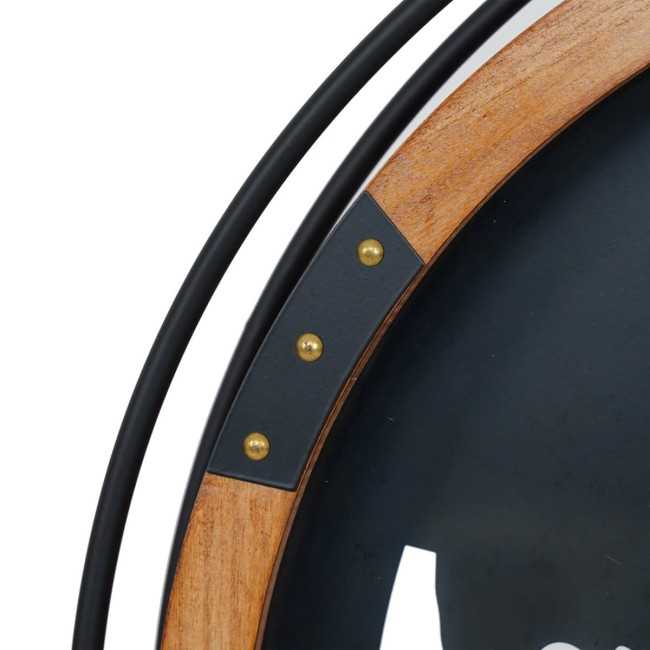 Orologio da Parete Mappamondo Nero e Bronzo D.66 cm