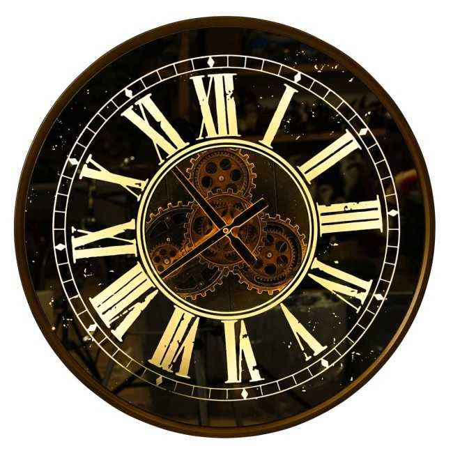 Orologio da Parete con Led e Ingranaggi D.60 cm