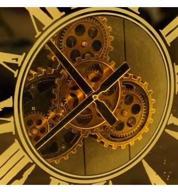 Orologio da Parete con Led e Ingranaggi D.60 cm