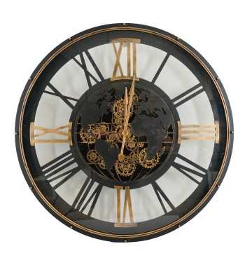 Orologio da Parete con Ingranaggi e Mappamondo D.120 cm