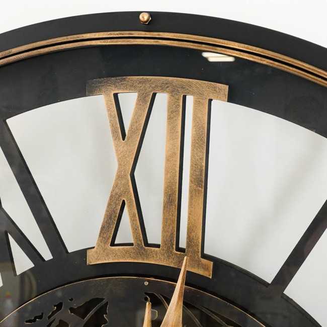 Orologio da Parete con Ingranaggi e Mappamondo D.120 cm