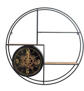 Orologio da Parete con Mensole 80x80x13 cm Orologio da Parete con Mensole 80x80x13 cm