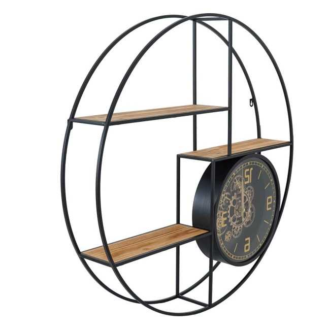 Orologio da Parete con Mensole 80x80x13 cm