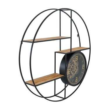Orologio da Parete con Mensole 80x80x13 cm Orologio da Parete con Mensole 80x80x13 cm