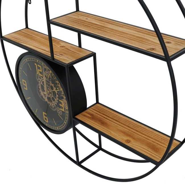 Orologio da Parete con Mensole 80x80x13 cm