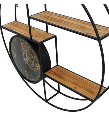 Orologio da Parete con Mensole 80x80x13 cm Orologio da Parete con Mensole 80x80x13 cm