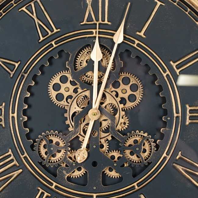 Orologio da Parete Nero e Oro D.90 cm