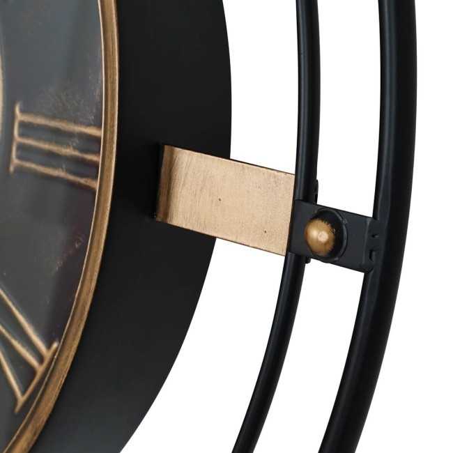 Orologio da Parete Nero e Oro D.90 cm