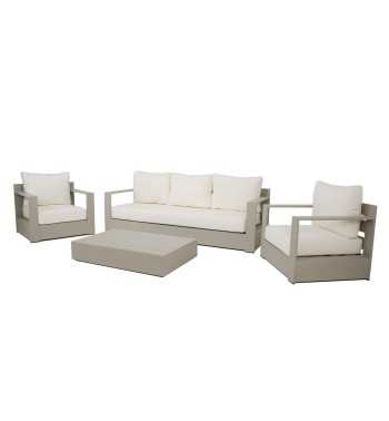 Set Divano da Giardino in Alluminio, 5/6 Persone - Edinburgh Set Divano da Giardino in Alluminio, 5/6 Persone - Edinburgh