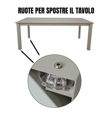 Set Tavolo Allungabile e Sedie da Giardino in Alluminio, 6/8 Persone - Glasgow