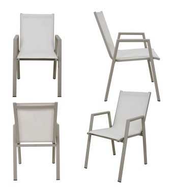 Set Tavolo Allungabile e Sedie da Giardino in Alluminio, 6/8 Persone - Glasgow