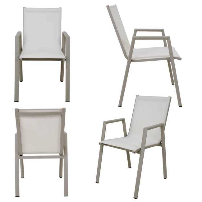 Set Tavolo e Sedie da Giardino in Alluminio, 6 e 8 Persone - Stirling