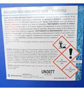 Cloro per Piscine al 56% Conf. da 25 Kg Cloro per Piscine al 56% Conf. da 25 Kg