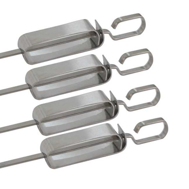Spiedini per BBQ in Acciaio Inossidabile Conf. da 4 pz