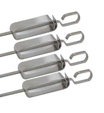 Spiedini per BBQ in Acciaio Inossidabile Conf. da 4 pz