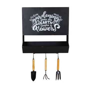 Espositore Fioriera in Ferro con Appendini 50x17xH.53 cm Espositore Fioriera in Ferro con Appendini 50x17xH.53 cm