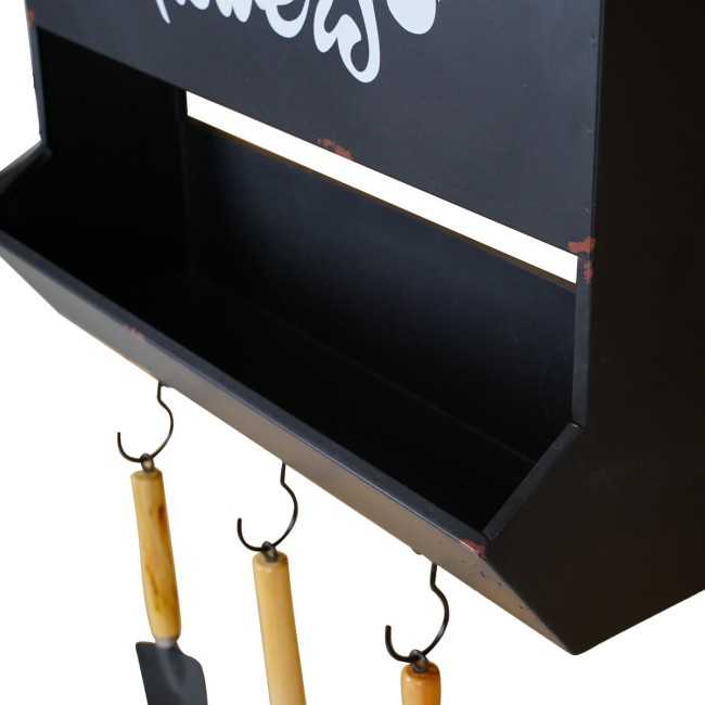 Espositore Fioriera in Ferro con Appendini 50x17xH.53 cm