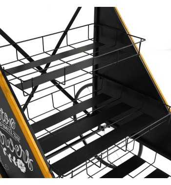 Carretto Espositore in Ferro e Legno di Abete 76x68xH.106,5 cm Carretto Espositore in Ferro e Legno di Abete 76x68xH.106,5 cm