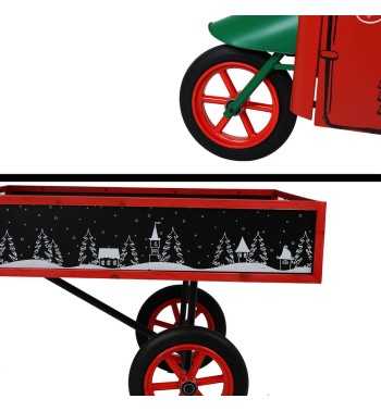 Espositore Apecar Natalizio in Ferro e Legno di Abete 155x74xH.94 cm Espositore Apecar Natalizio in Ferro e Legno di Abete 155x74xH.94 cm