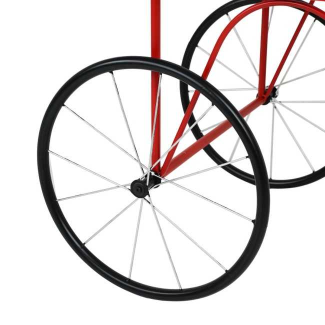 Carretto Espositore Natalizio in Ferro e Legno di Abete 92x67xH.167 cm