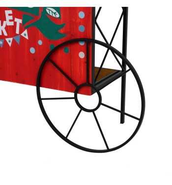 Carretto Espositore Natalizio in Ferro e Legno di Abete 149x39xH.213 cm Carretto Espositore Natalizio in Ferro e Legno di Abete 149x39xH.213 cm