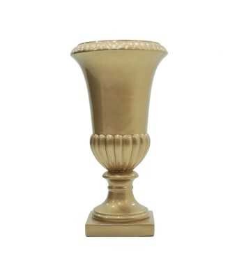 Vaso Decorativo in Vetroresina Oro 36x36xH.62 cm Vaso Decorativo in Vetroresina Oro 36x36xH.62 cm