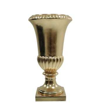 Vaso Decorativo in Vetroresina Oro, per Interni ed Esterni Vaso Decorativo in Vetroresina Oro, per Interni ed Esterni