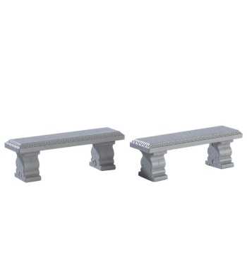 Plaza Bench, Set Of 2 - Lemax 74236
